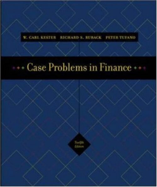 Case Problems in Finance + Excel templates CD-ROM (Irwin Series in Finance, Insurance, and Real Estate,)